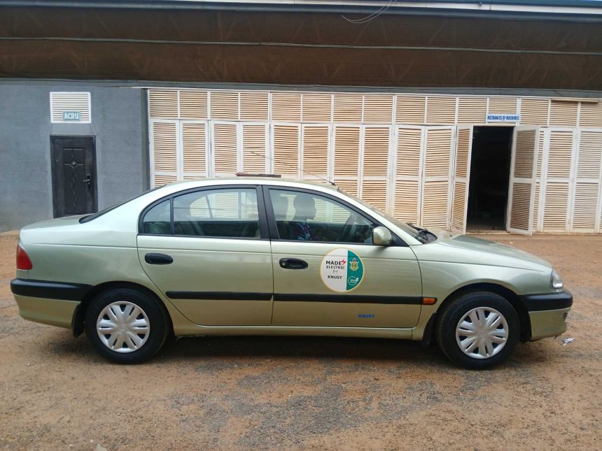 Toyoto Corolla converted by KNUST into an electric vehicle